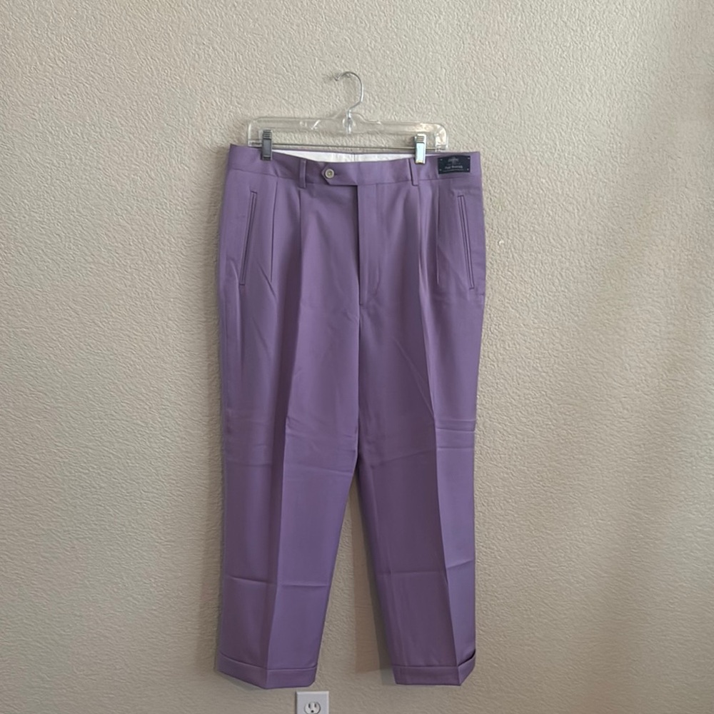 Paul Fredrick Purple Dress Pants Tailored Elegance